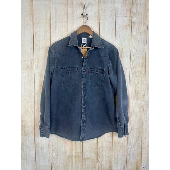 Upcycled Put ‘Em’ Up Cowboy Black Denim Shirt Jacket. - Picture 3 of 3